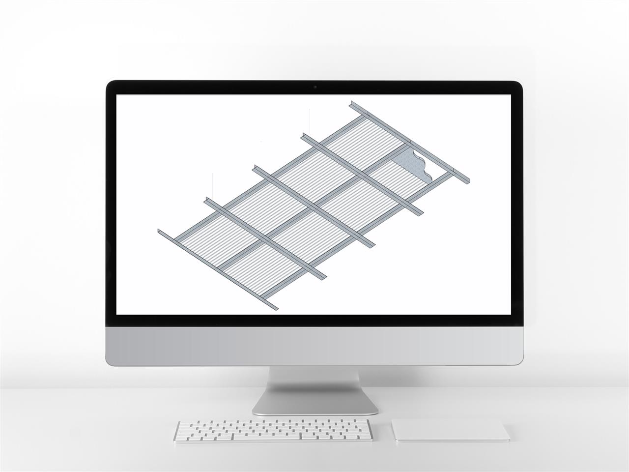 간편한 천장기둥 sketchup 템플릿