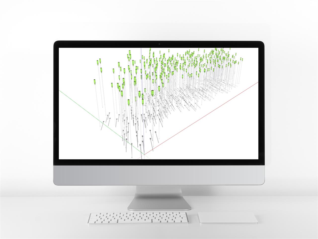 간단한 실외장식 sketchup 샘플