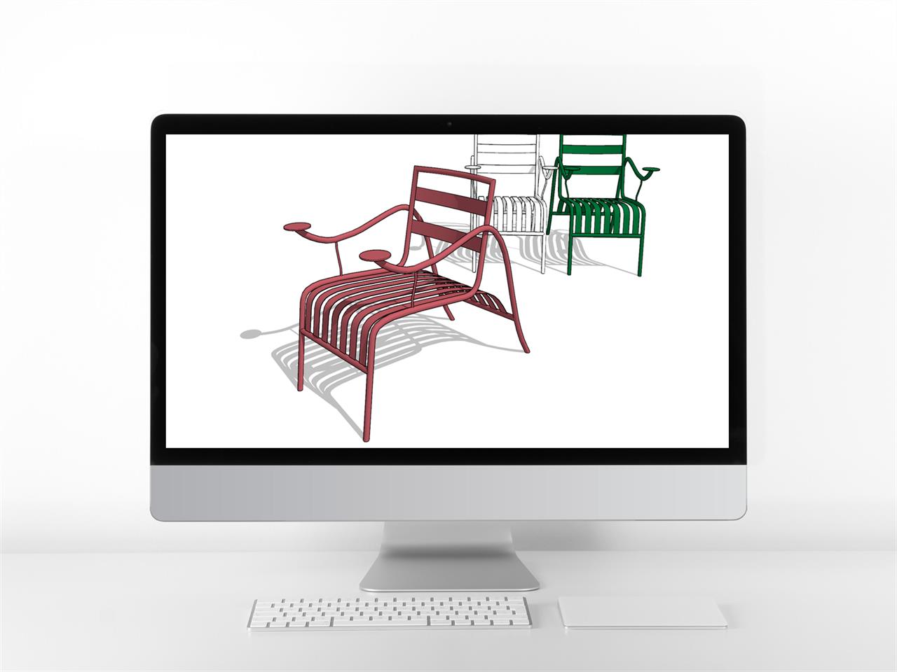 매력적인 캠핑의자 sketchup 소스