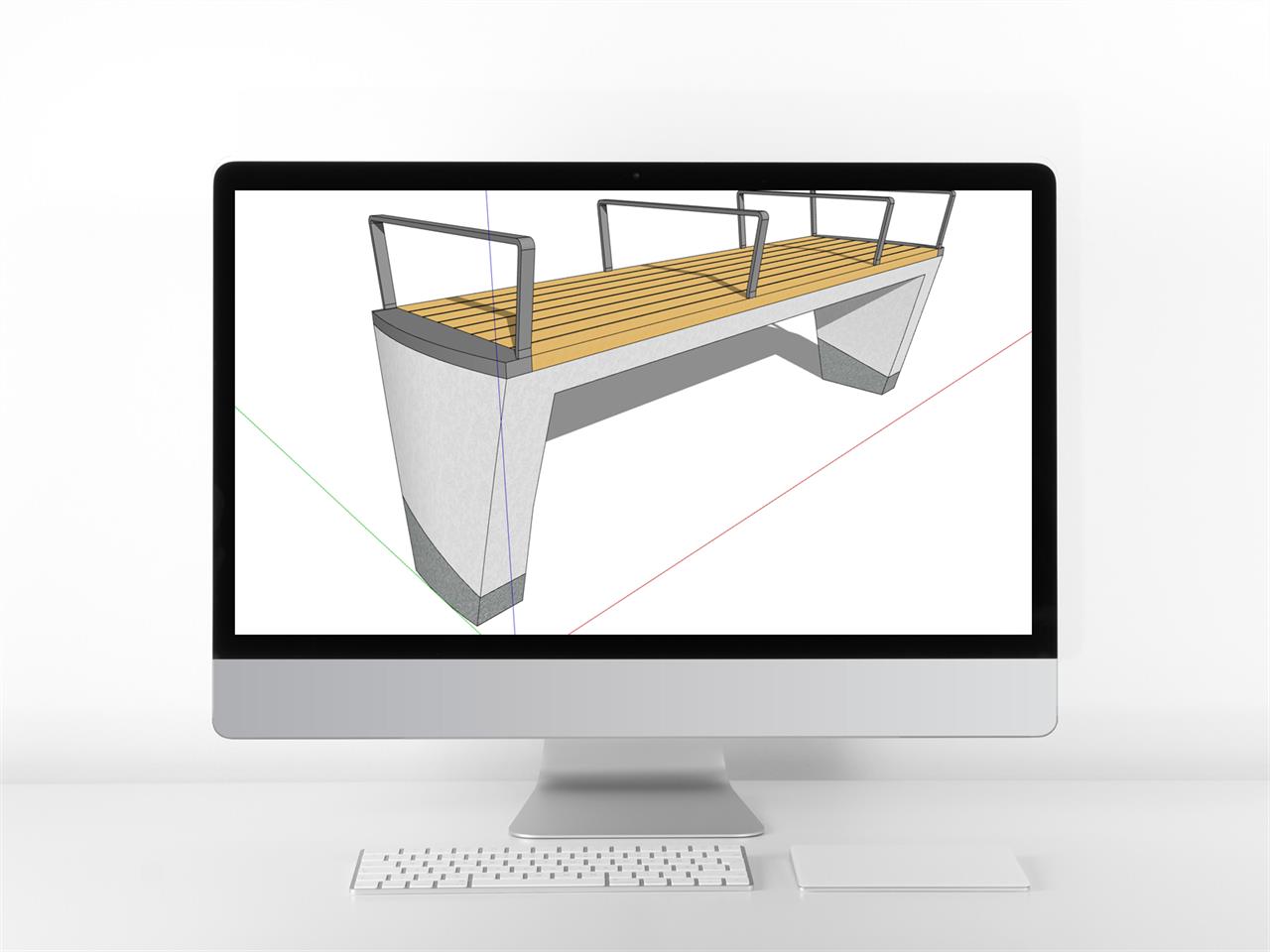 단출한 공공의자 sketchup 모델