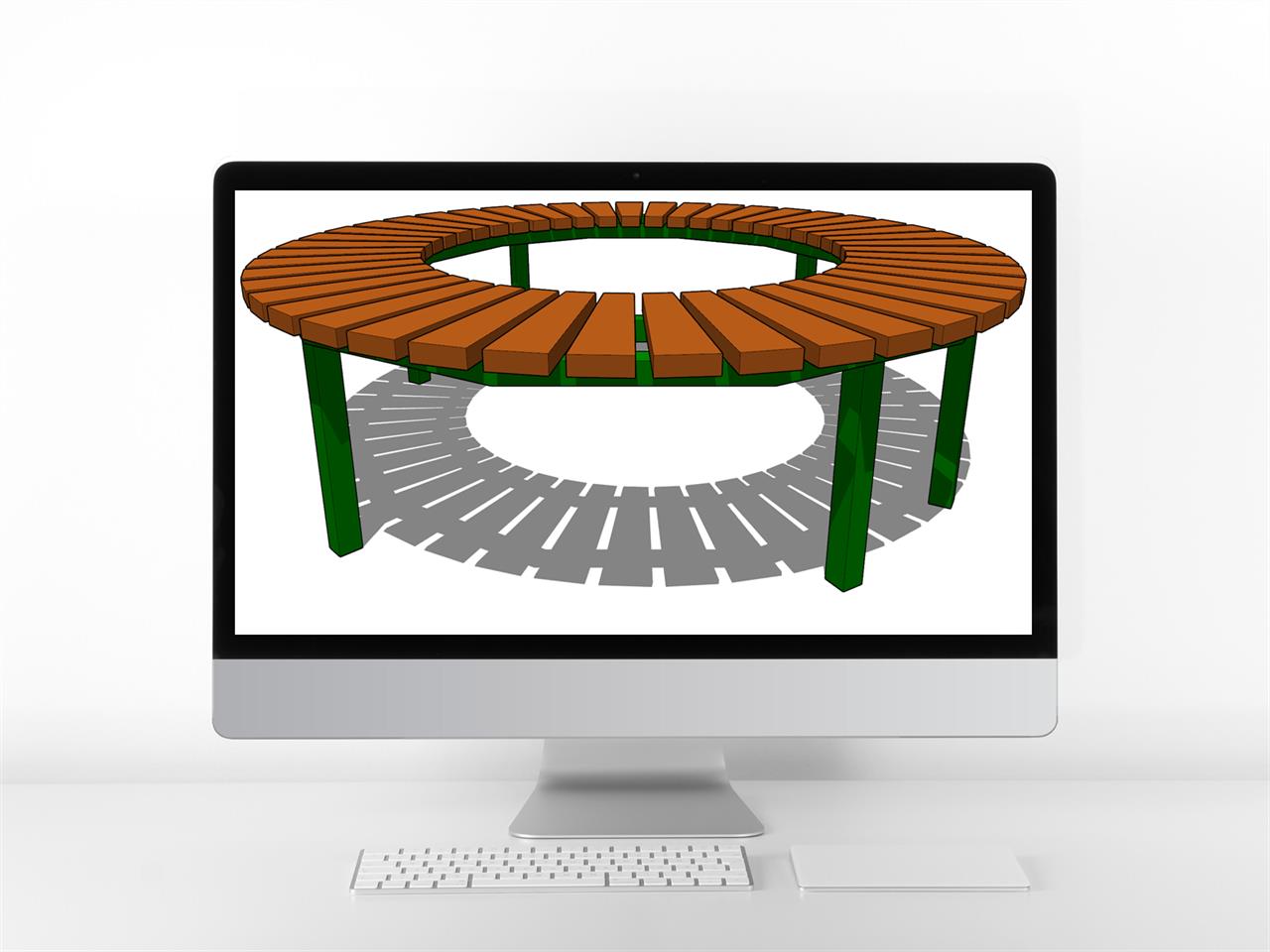 단정한 공용의자 sketchup 샘플