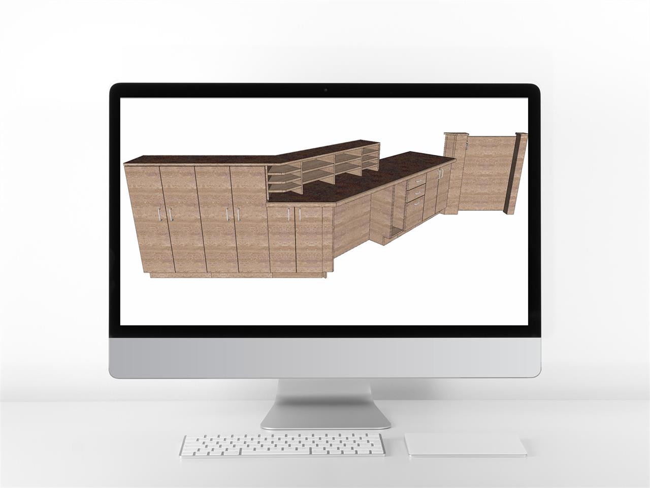 시선을 사로잡는 안내테이블 sketchup 배경