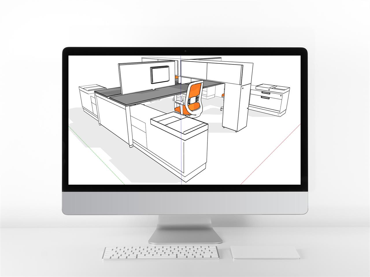 시선을 사로잡는 사무용 책상 sketchup 소스