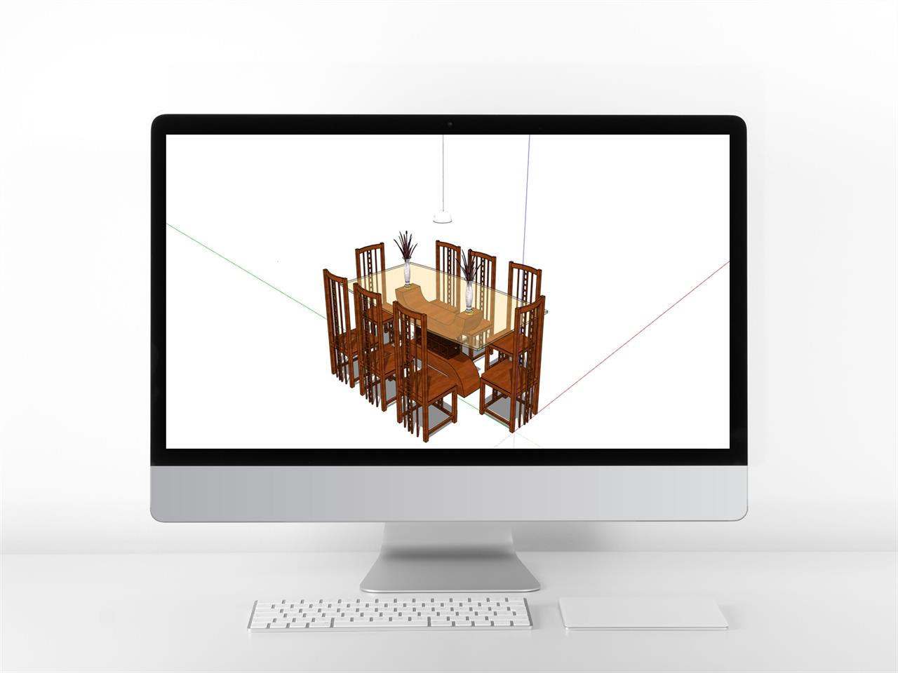 간략한 식탁테이블 sketchup 모델