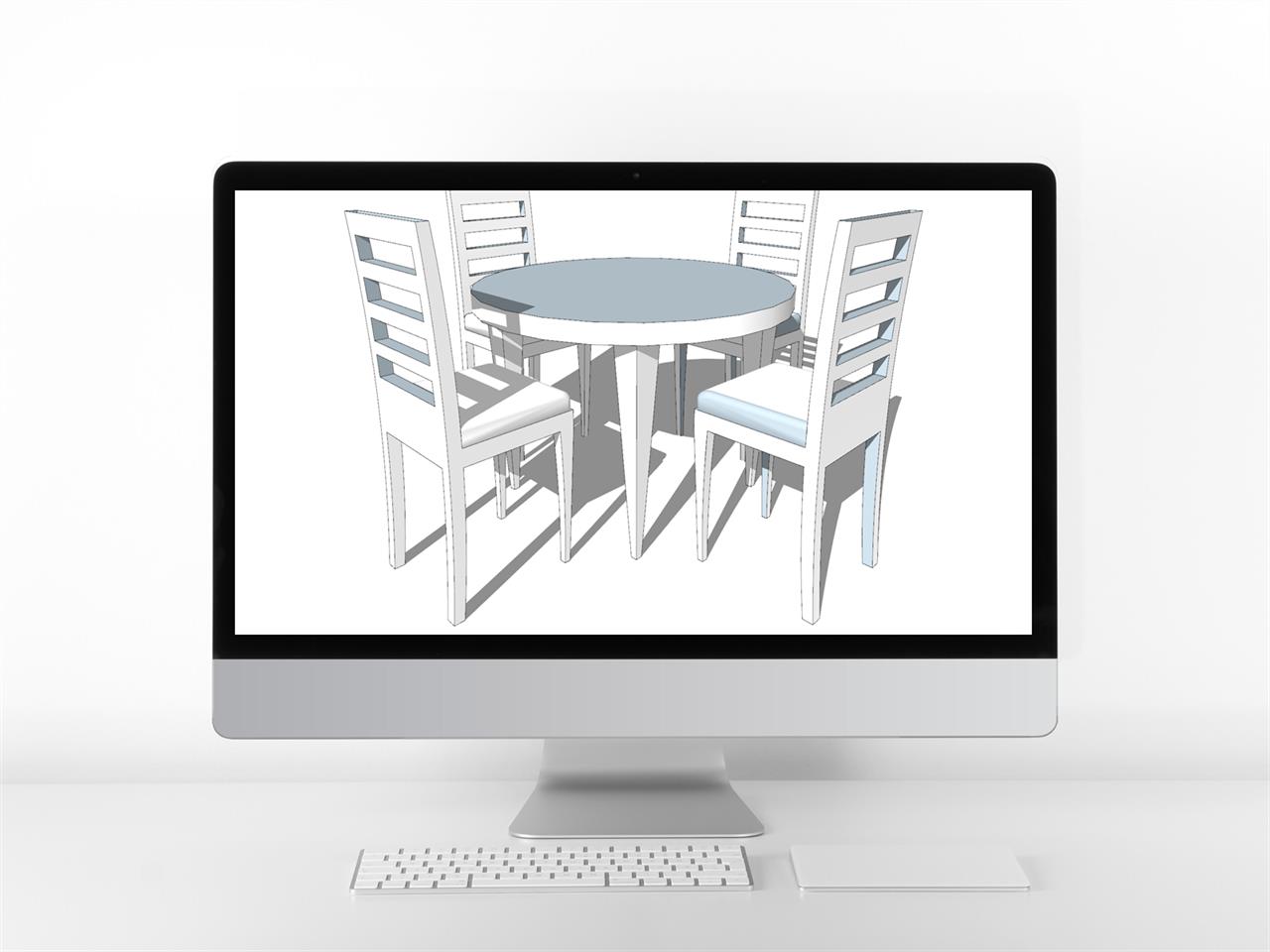 심플한 식탁테이블 sketchup 모델