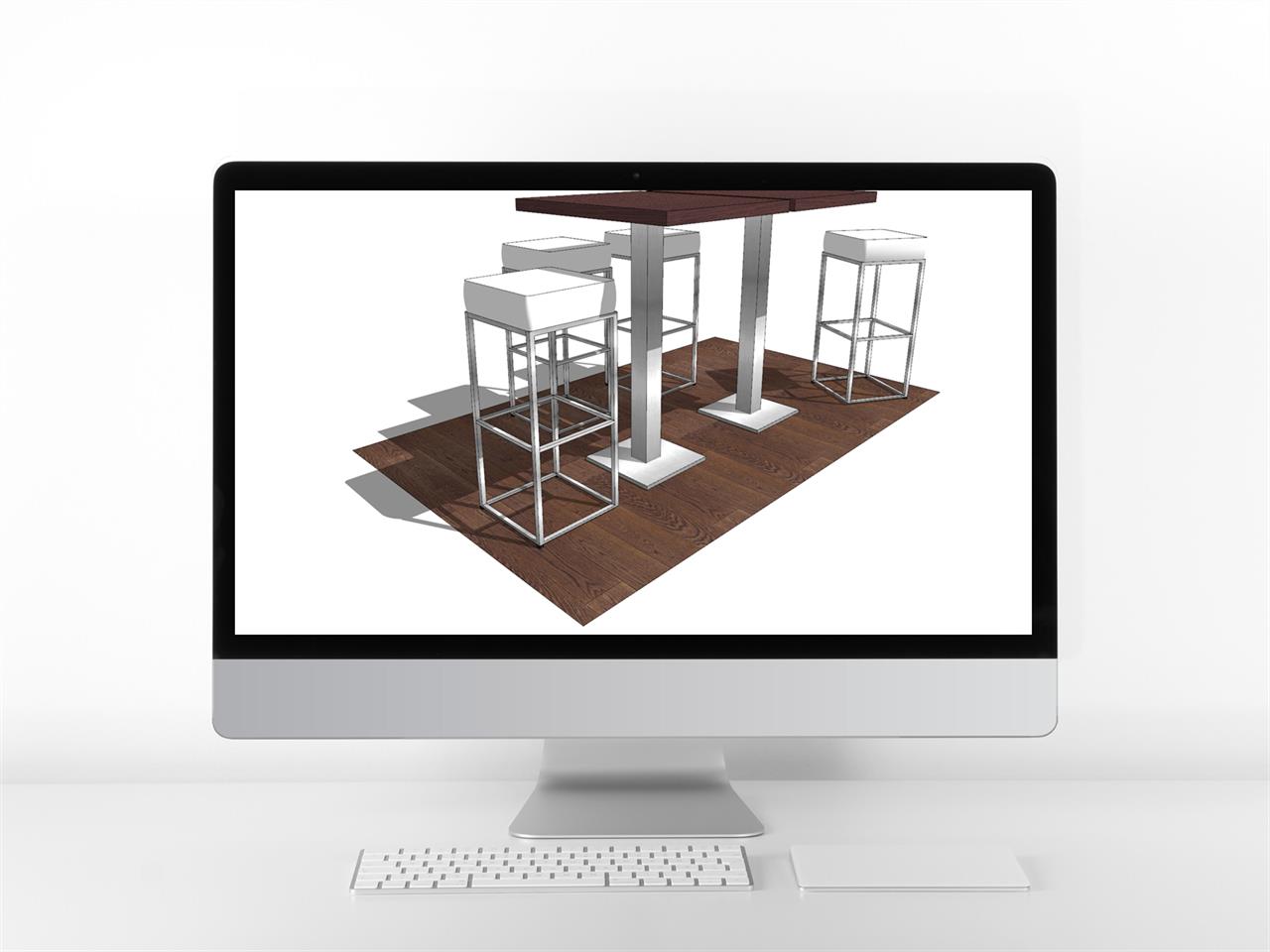 단조로운 식탁책상 sketchup 모델