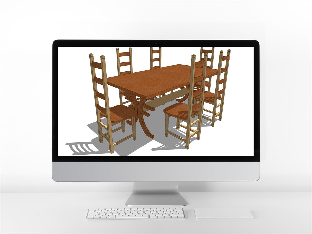 간편한 식탁책상 sketchup 모델