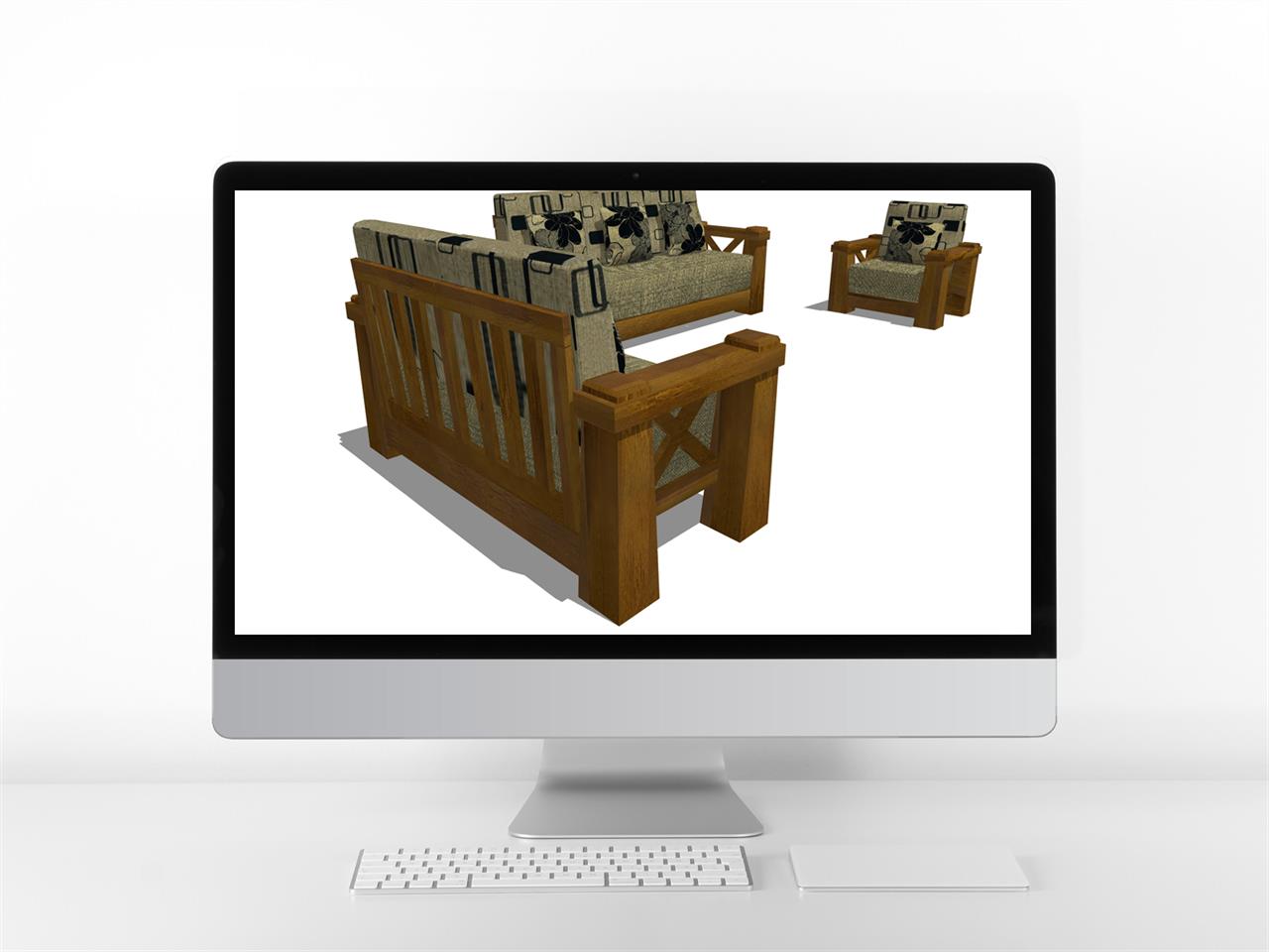 매력적인 쇼파세트 sketchup 샘플