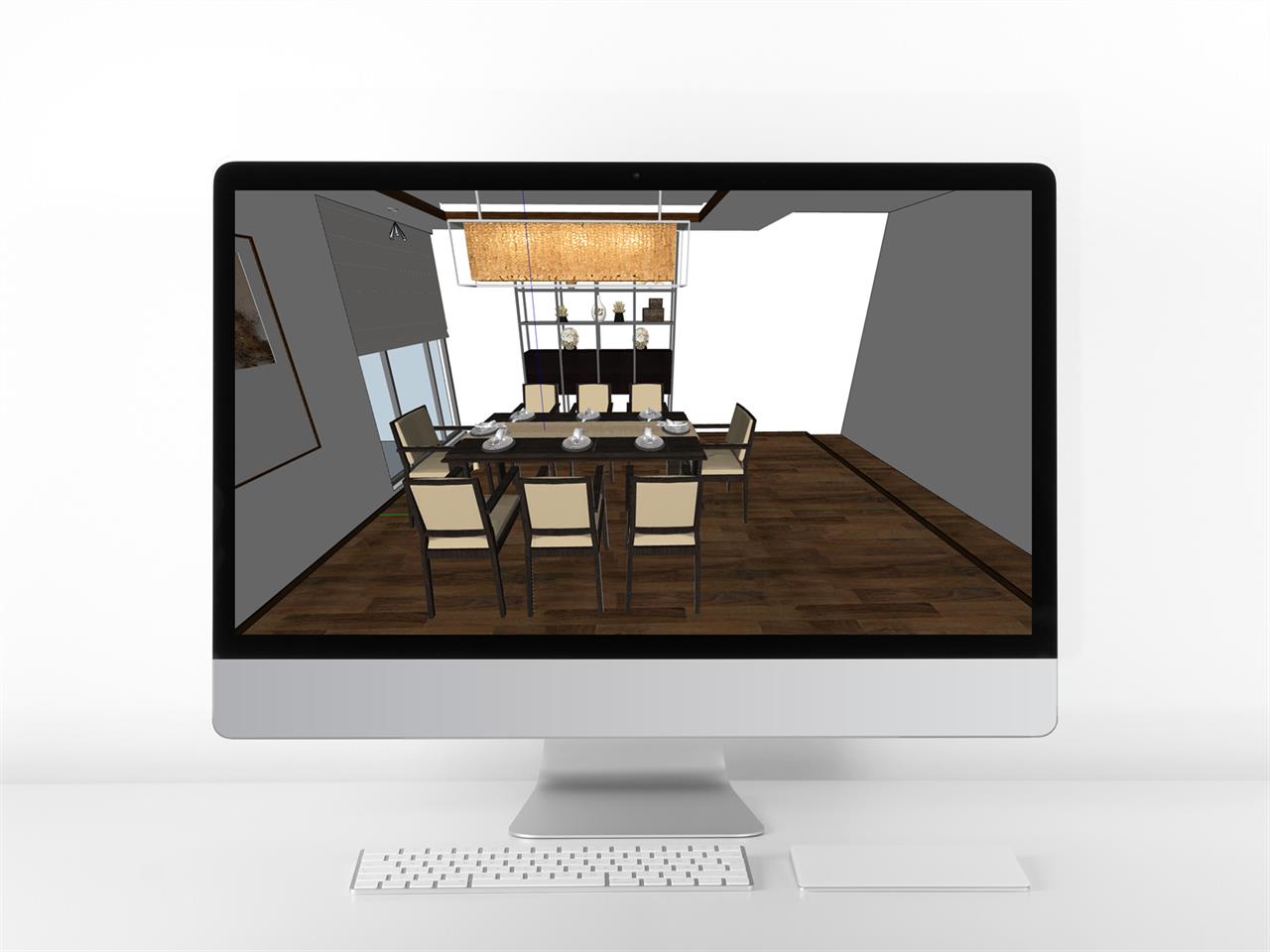 현대적인 주방 디자인 sketchup 모델