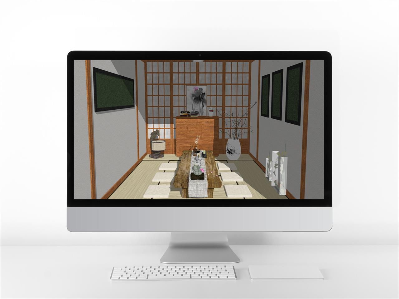 정결한 다실공간 디자인 sketchup 모델