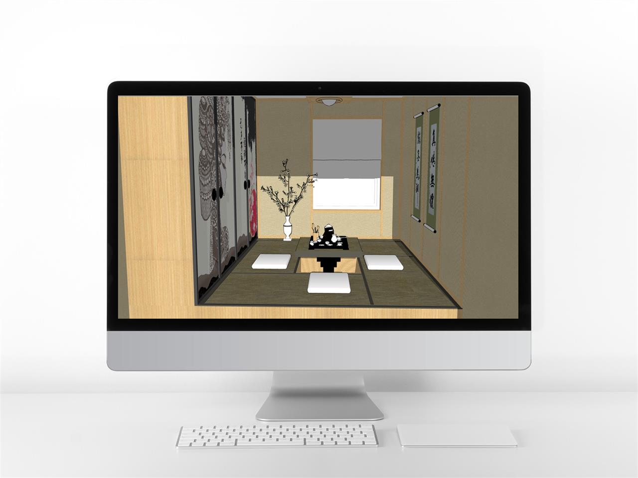 현대적인 다실공간 디자인 sketchup 모델