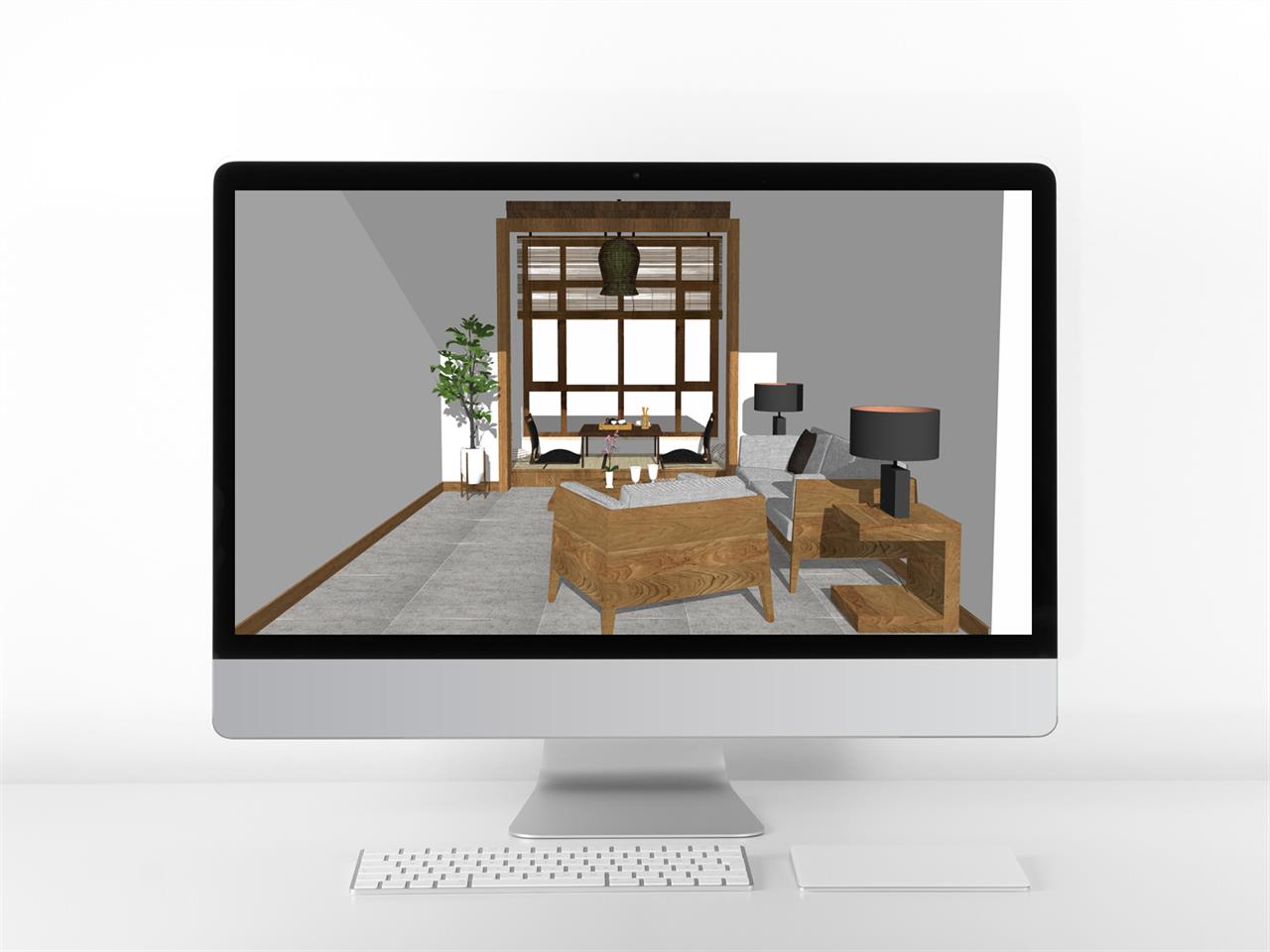 심플한 다실공간 디자인 sketchup 템플릿