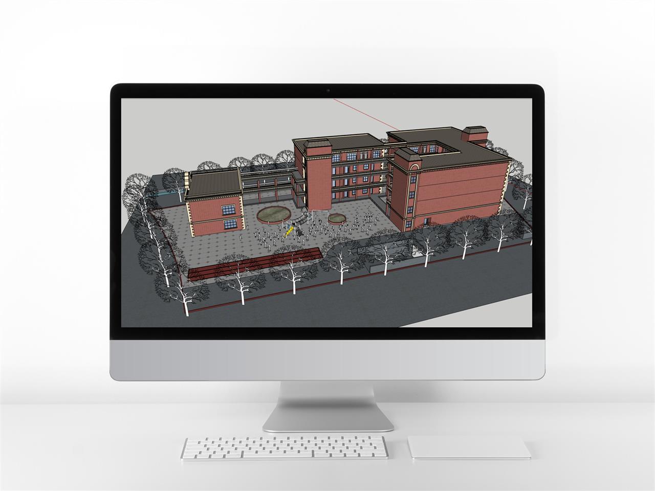 깔끔한 어린이집 sketchup 샘플