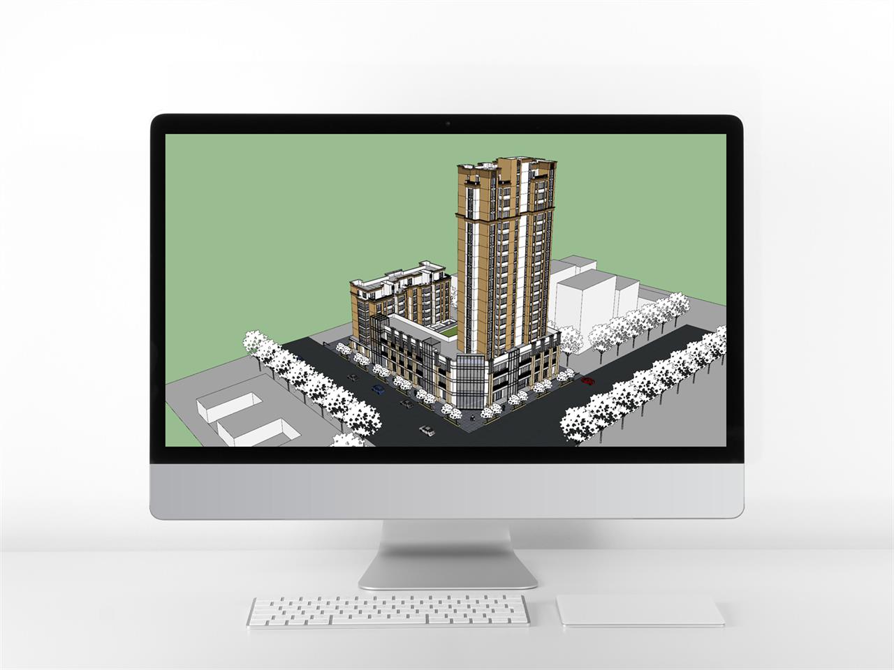 고급형 오피스텔 디자인 sketchup 모델