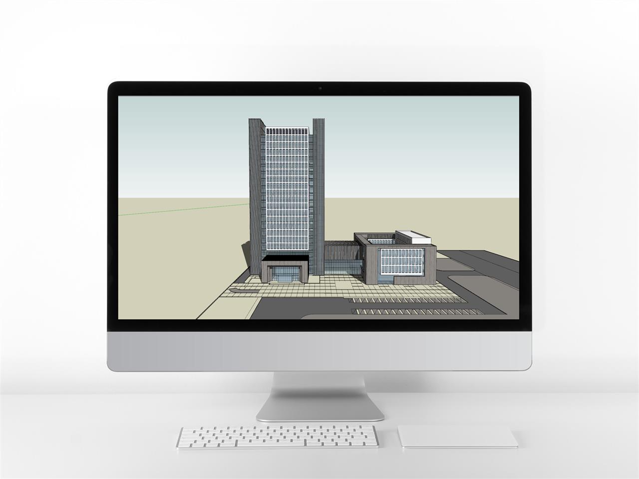 단정한 오피스텔 sketchup 배경