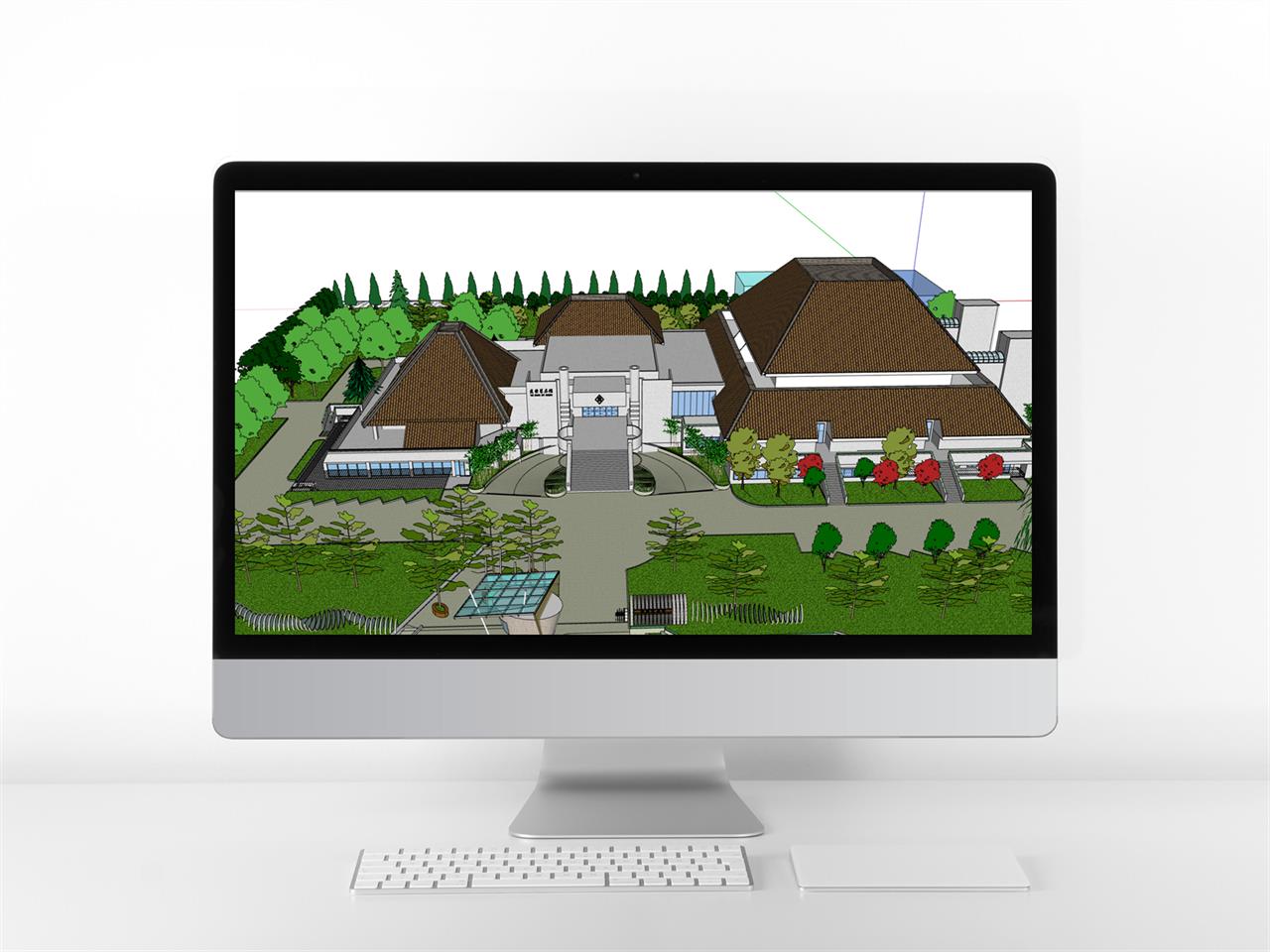 간편한 정원조경 환경 sketchup 템플릿