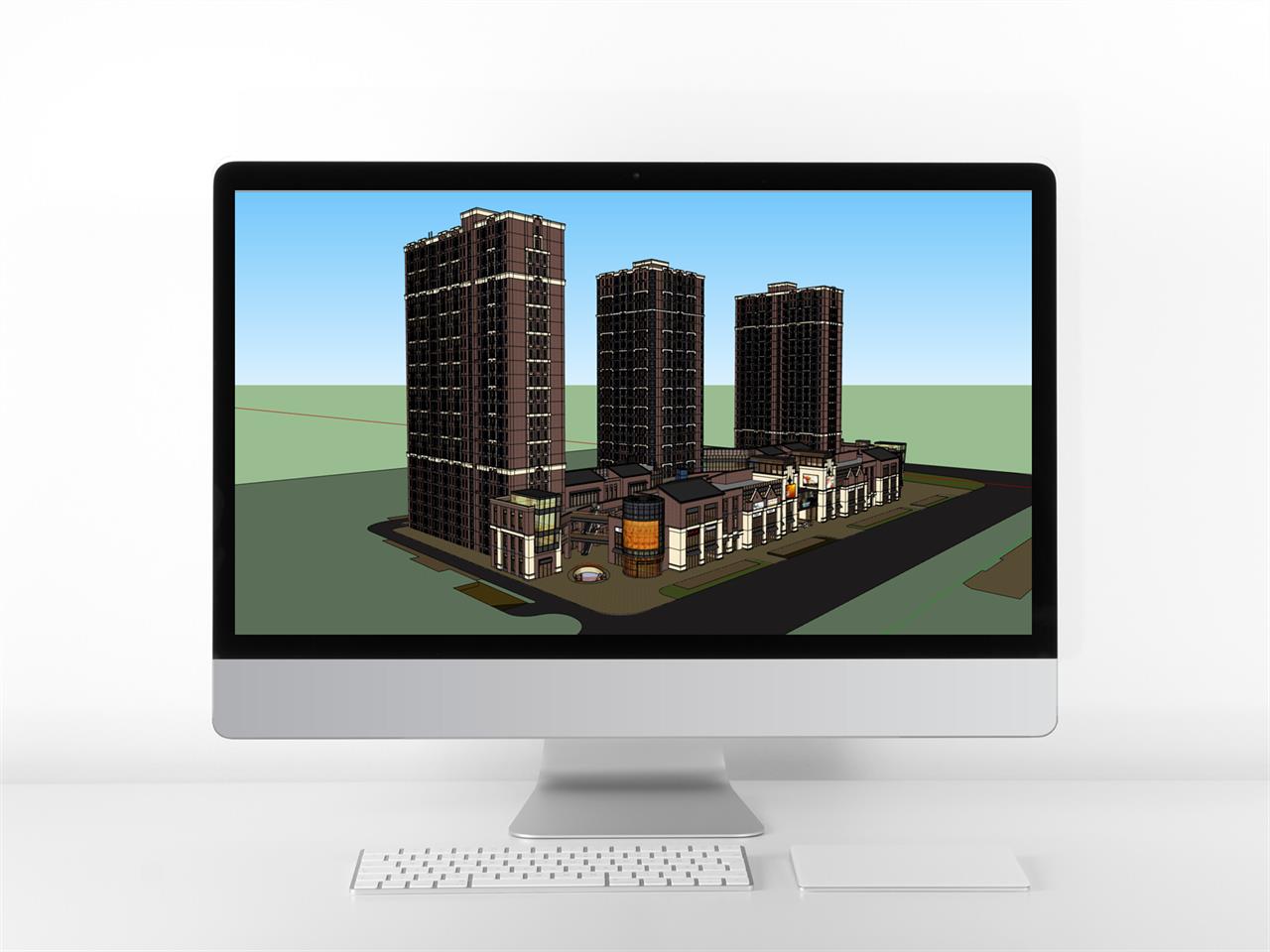 폼나는 호텔시설 실외 sketchup 모델