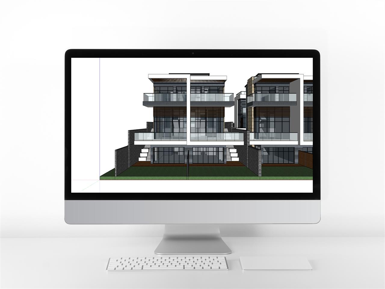 프로급 별장주택 실외 sketchup 샘플