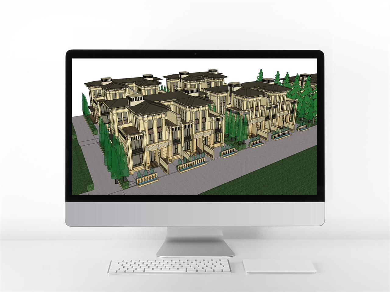 시선을 사로잡는 별장주택 디자인 sketchup 템플릿