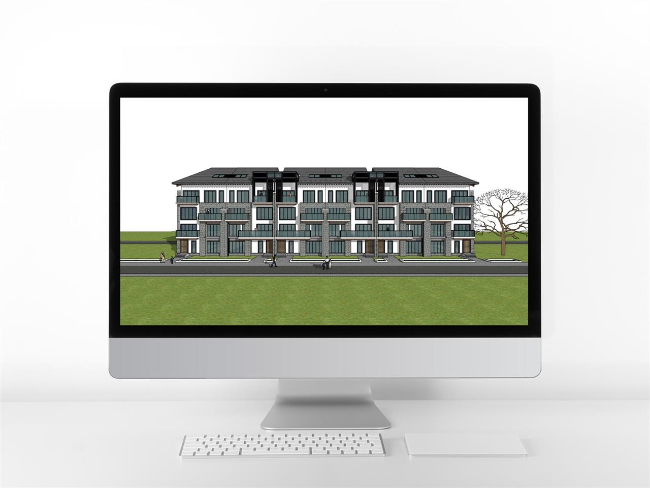 단순한 별장주택 디자인 sketchup 템플릿