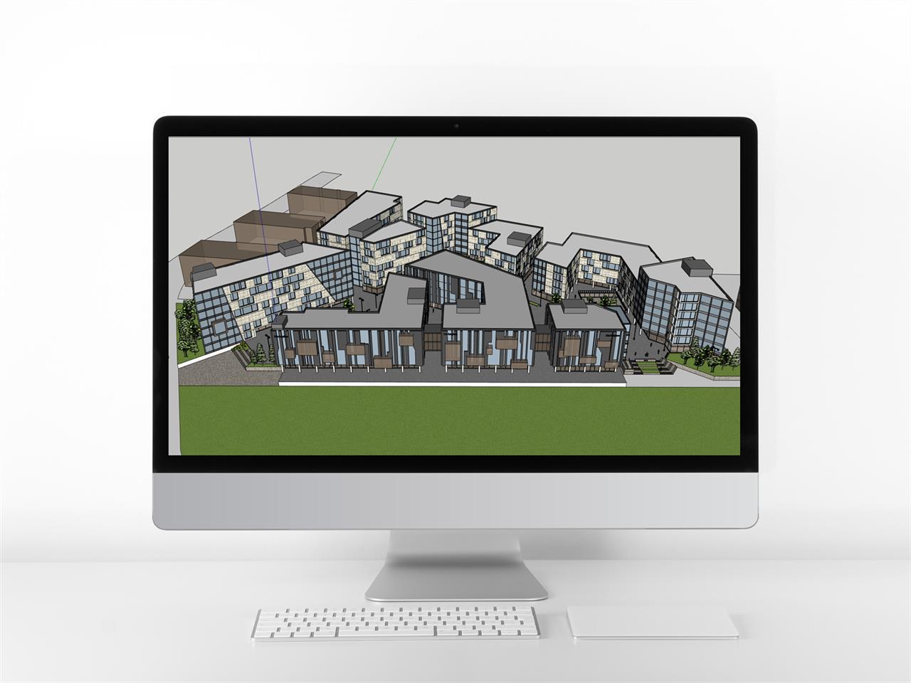 산뜻한 공업단지 sketchup 소스