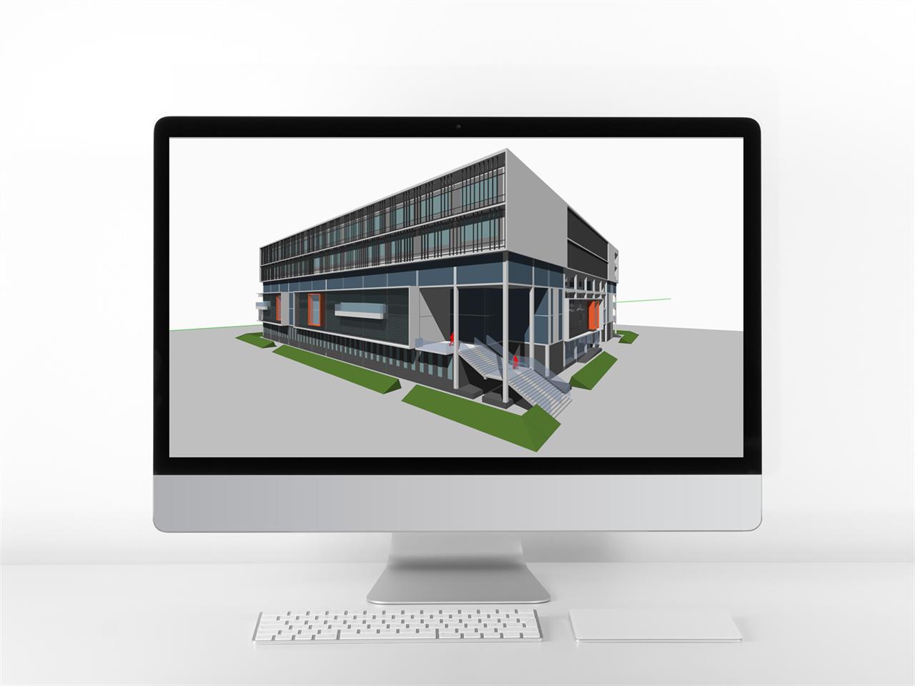 단정한 사무행정시설 sketchup 샘플