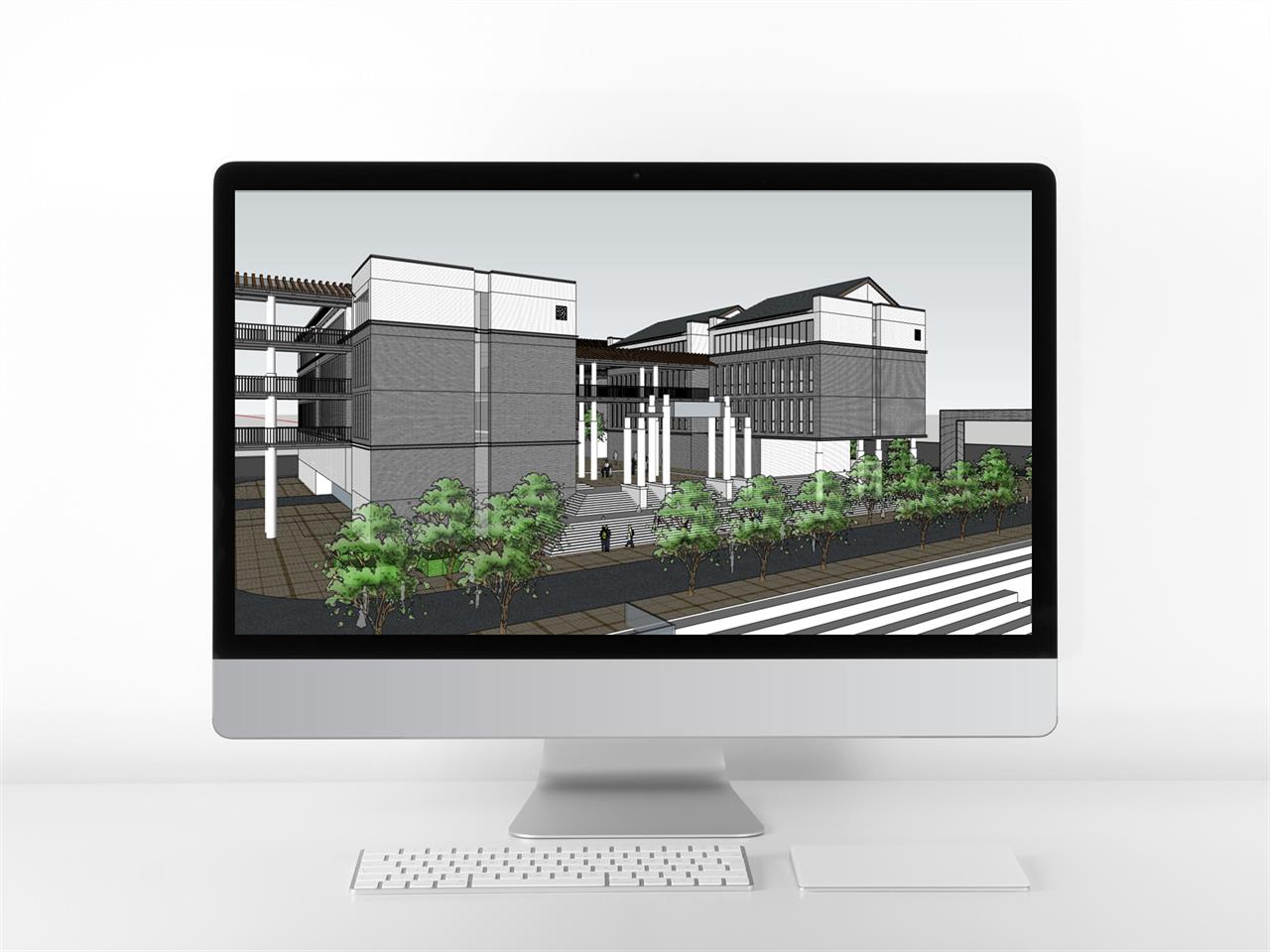 고퀄리티 학교시설 sketchup 모델