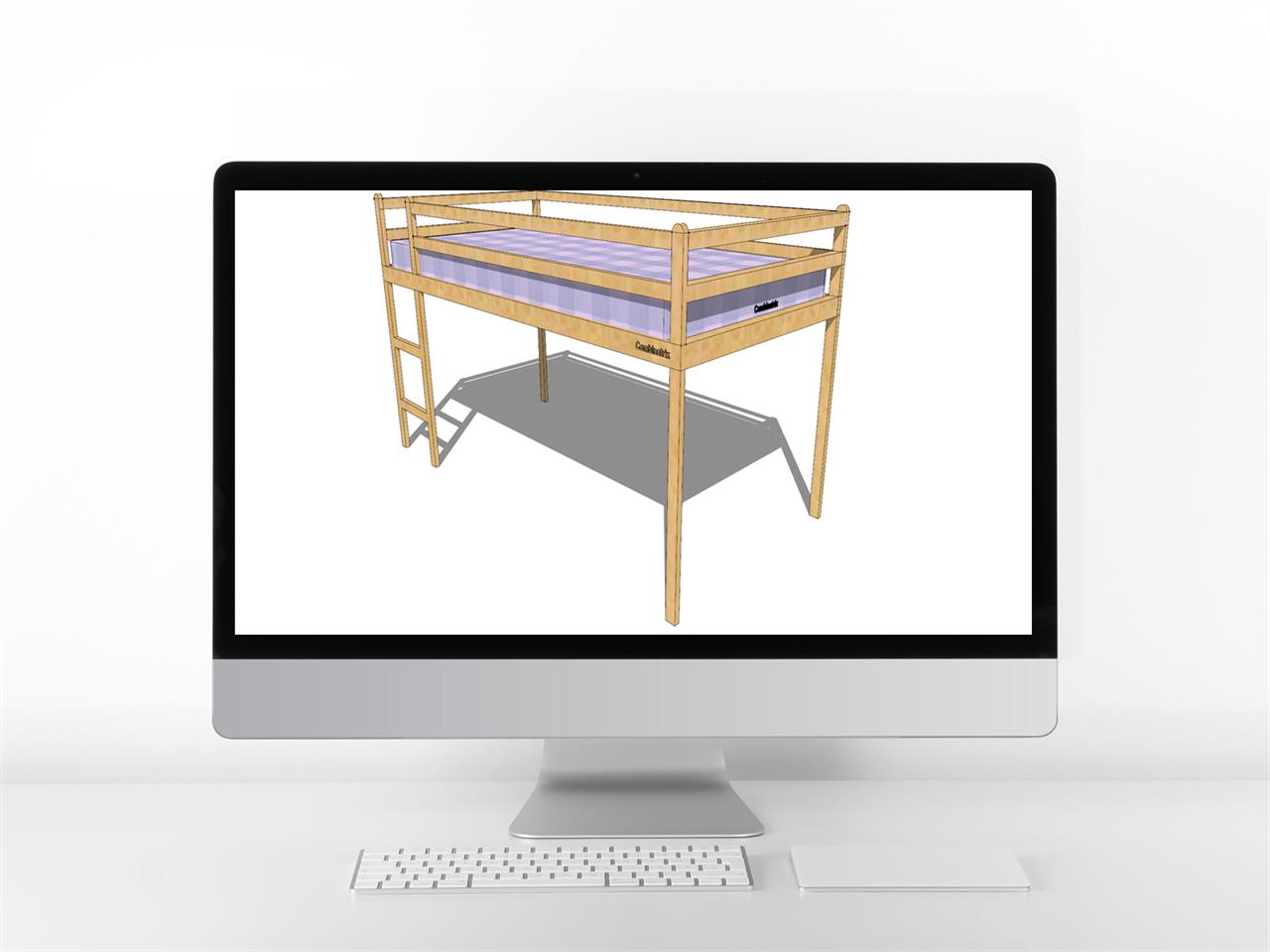 맞춤형 아기침대 sketchup 배경