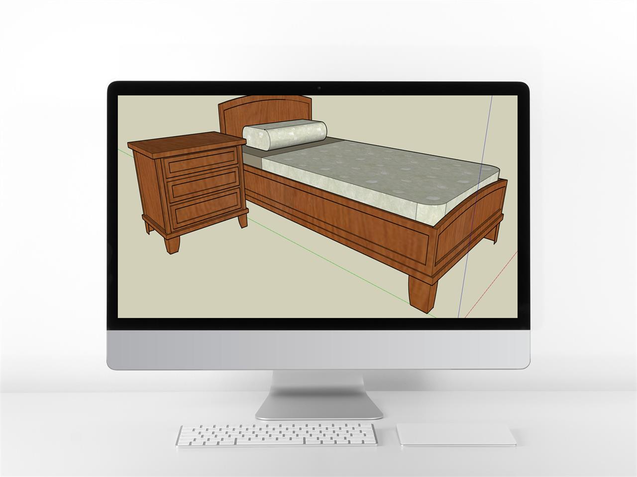 폼나는 단독침대 sketchup 모델