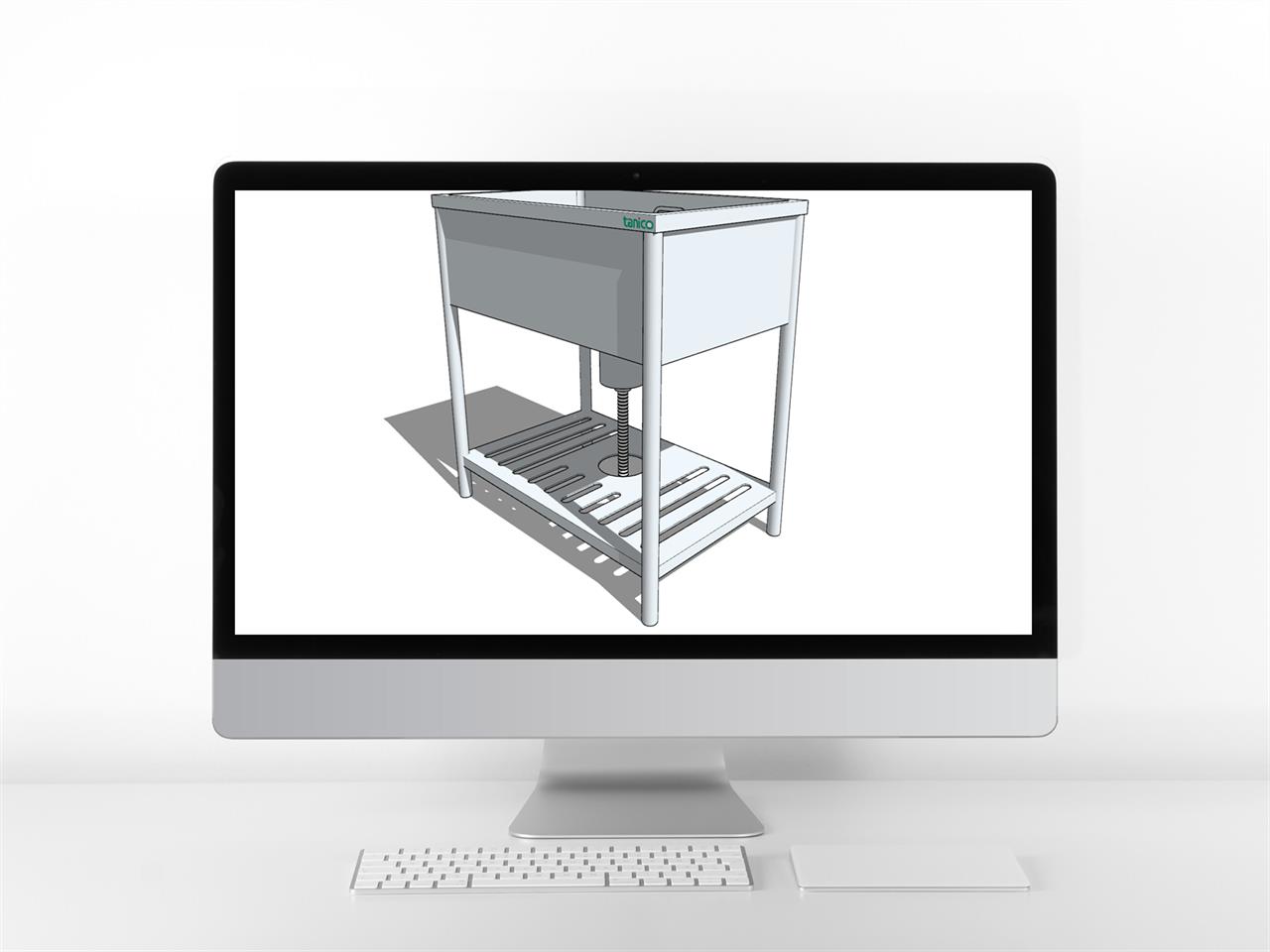 단조로운 욕실수납 sketchup 모델