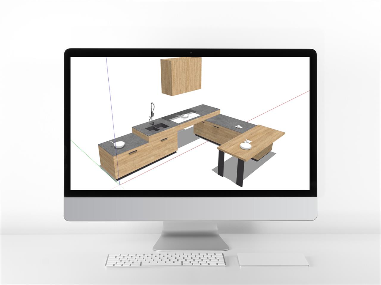 맞춤형 주방수납 sketchup 샘플