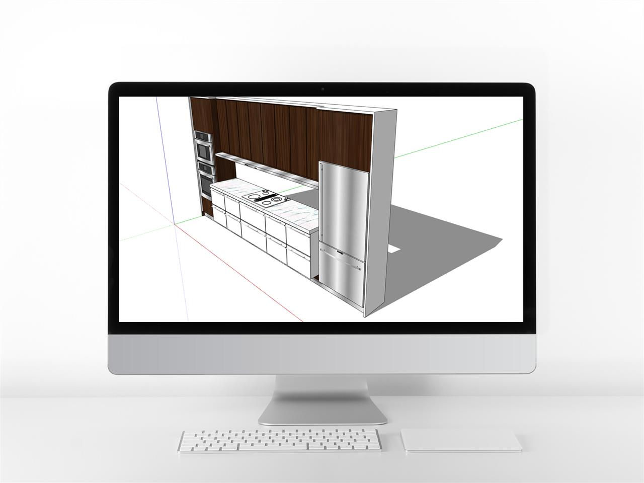 마음을 사로잡는 주방수납장 스케치업 샘플