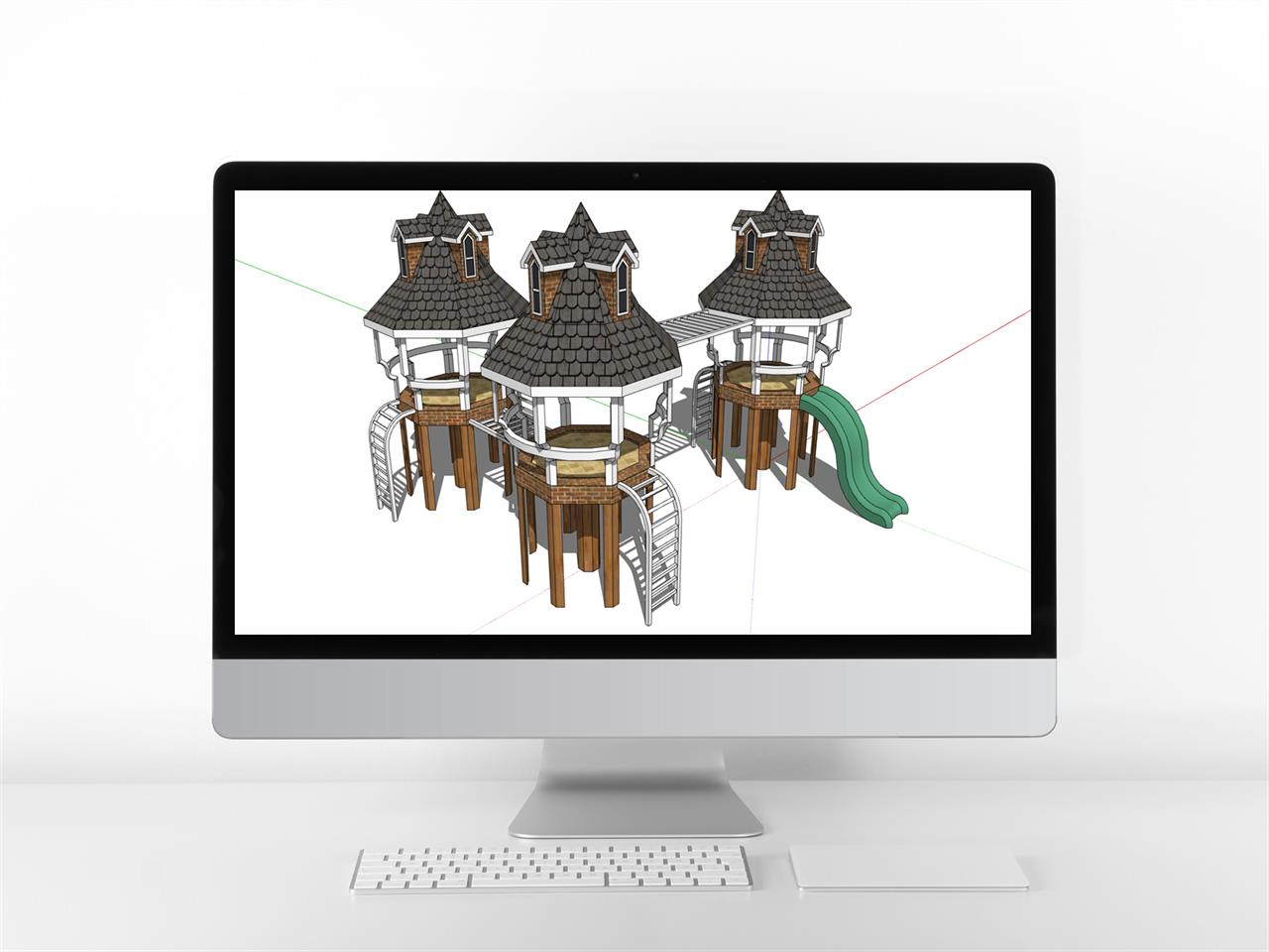 산뜻한 놀이설비 sketchup 샘플