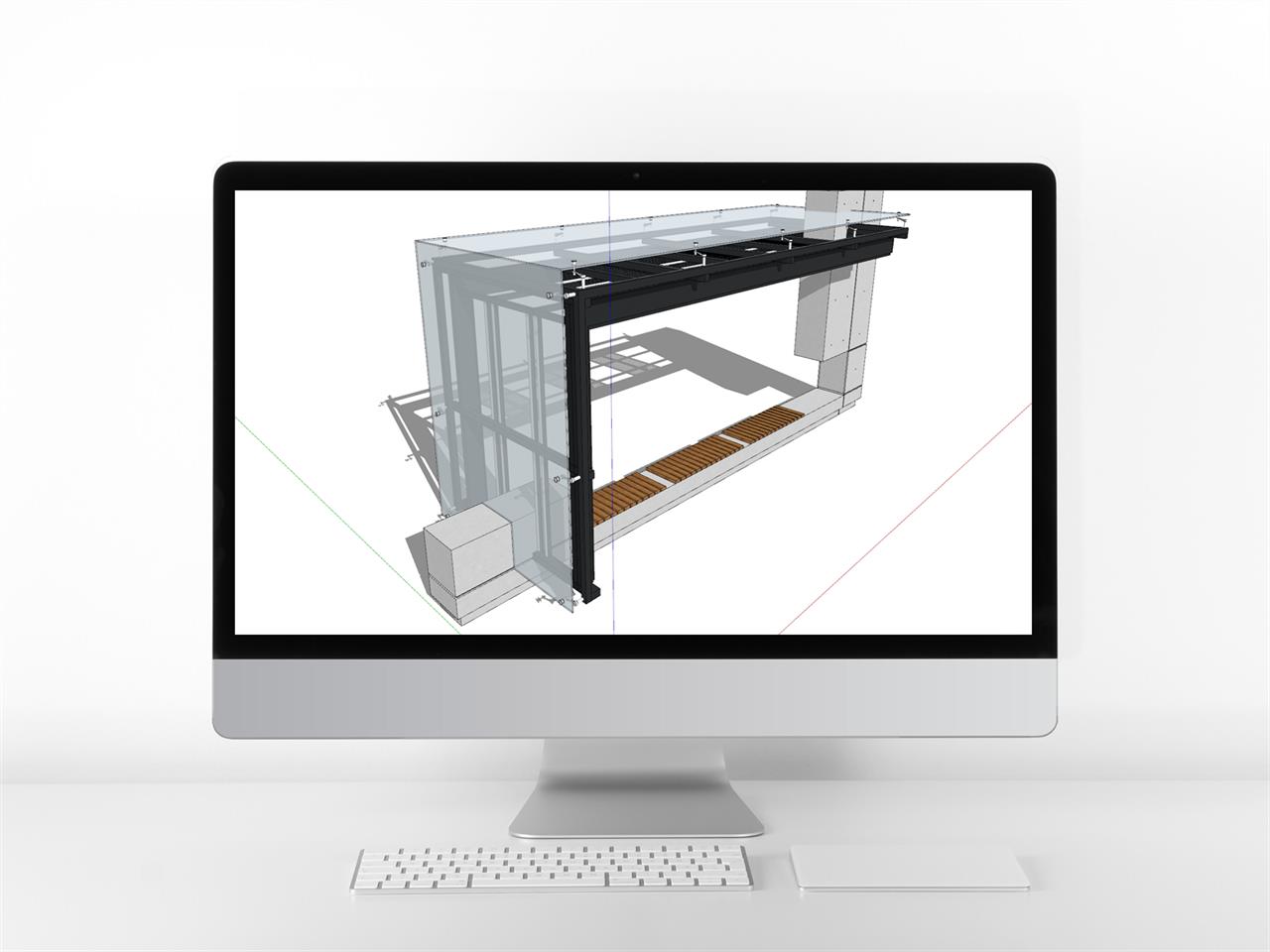 시선을 사로잡는 퍼걸러 sketchup 샘플