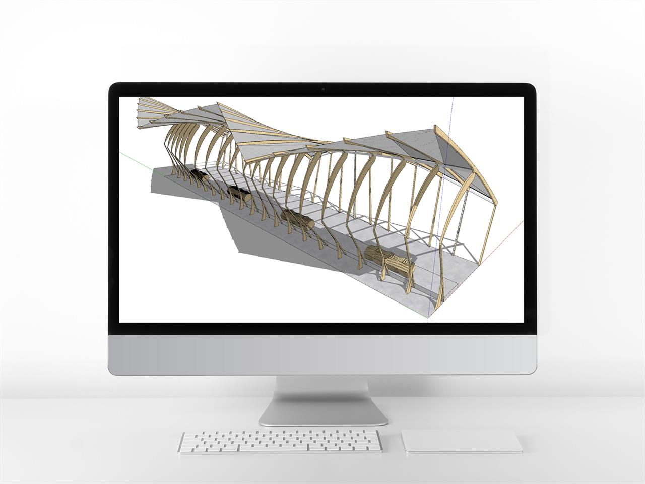 스타일 나는 퍼걸러 sketchup 템플릿