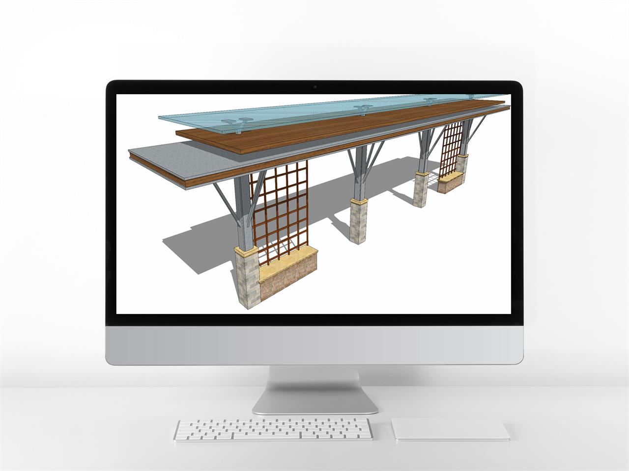 단출한 퍼걸러 sketchup 소스