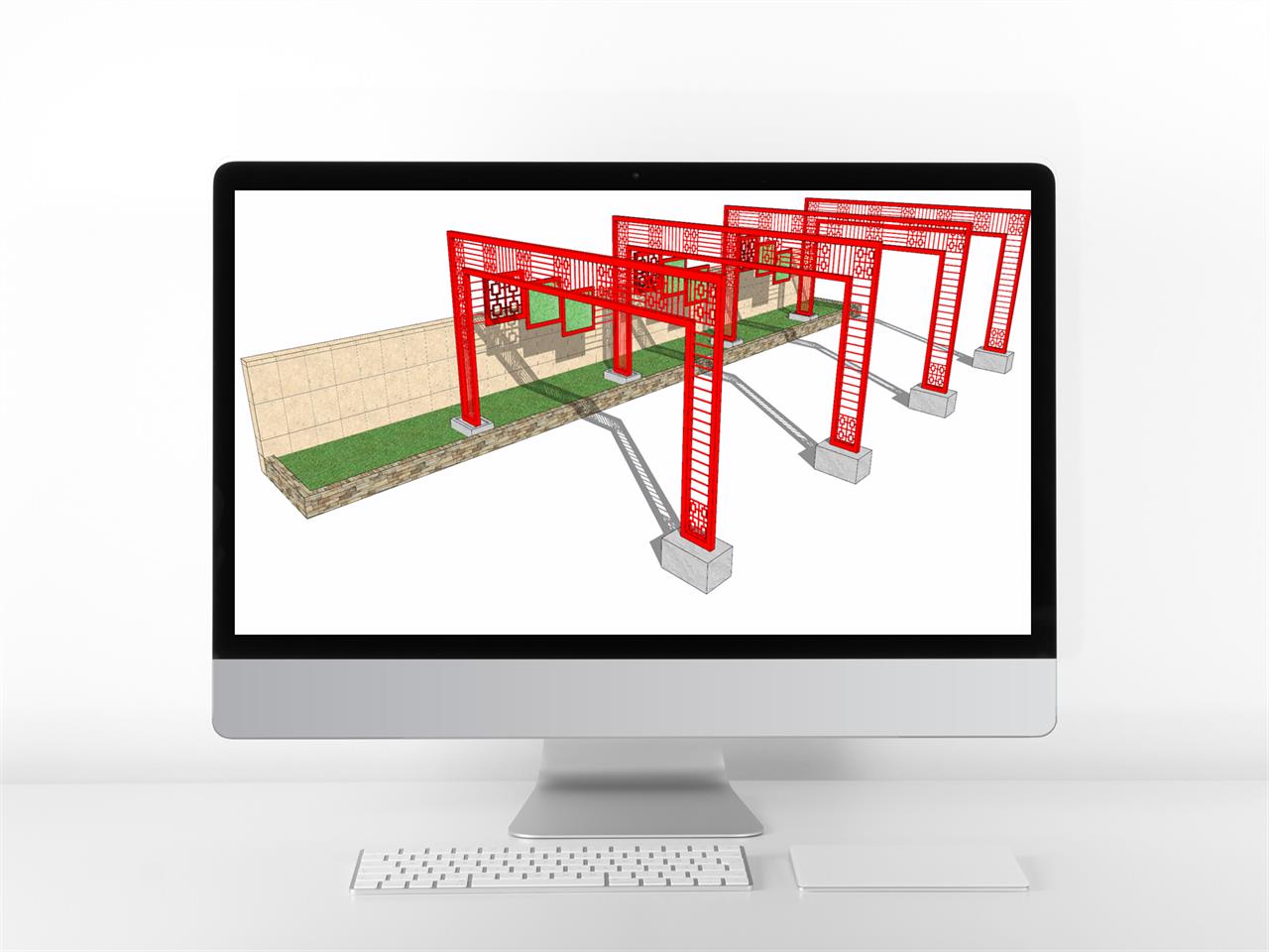 시선을 사로잡는 퍼걸러 sketchup 템플릿