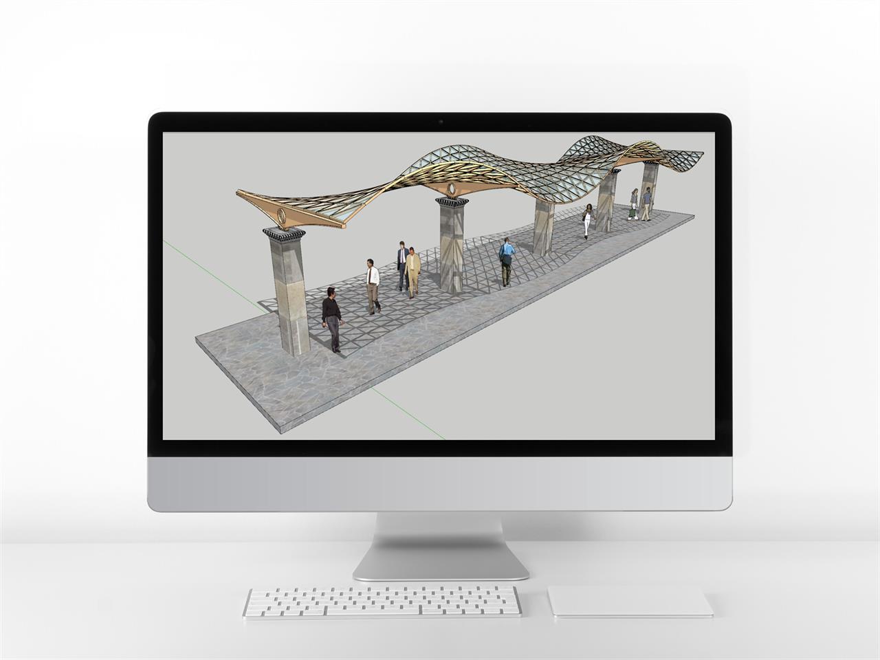 손쉬운 퍼걸러 sketchup 모델