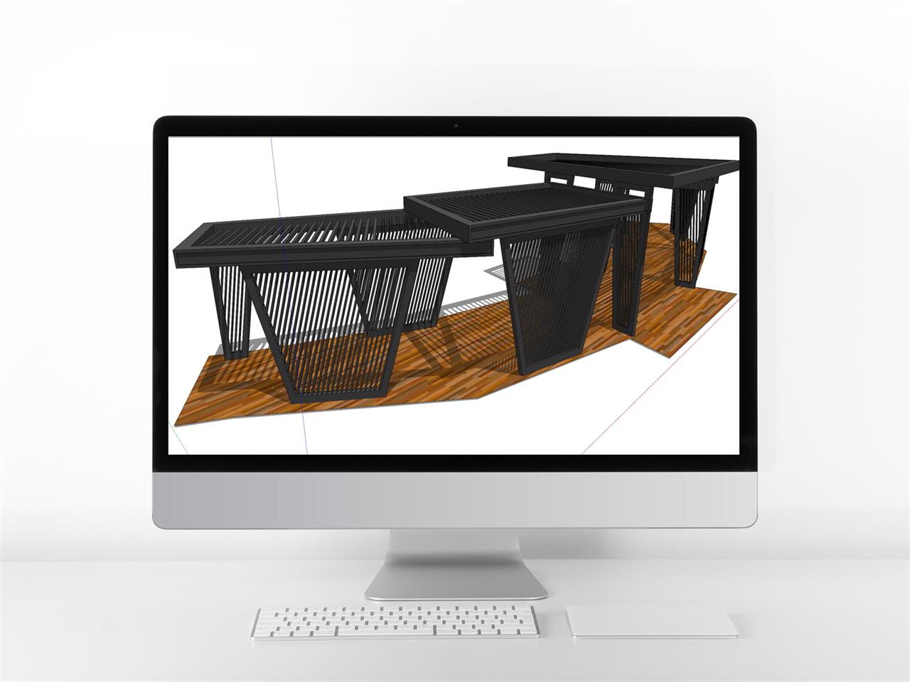 맞춤형 퍼걸러 sketchup 샘플