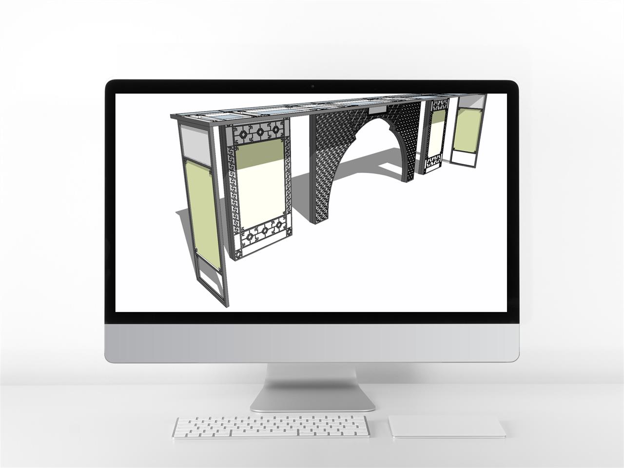 단출한 퍼걸러 sketchup 모델