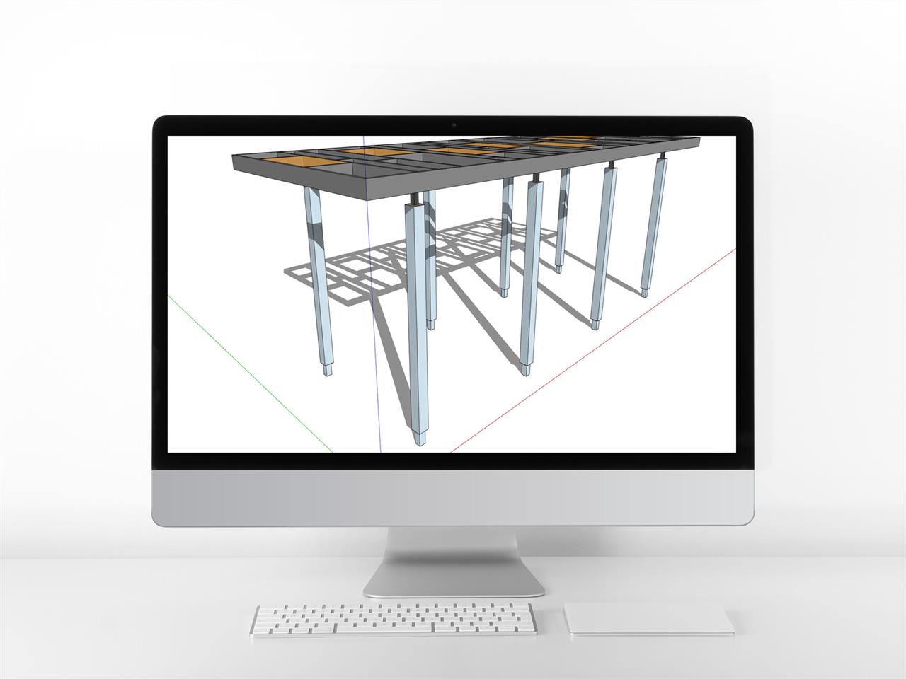 산뜻한 퍼걸러 sketchup 템플릿