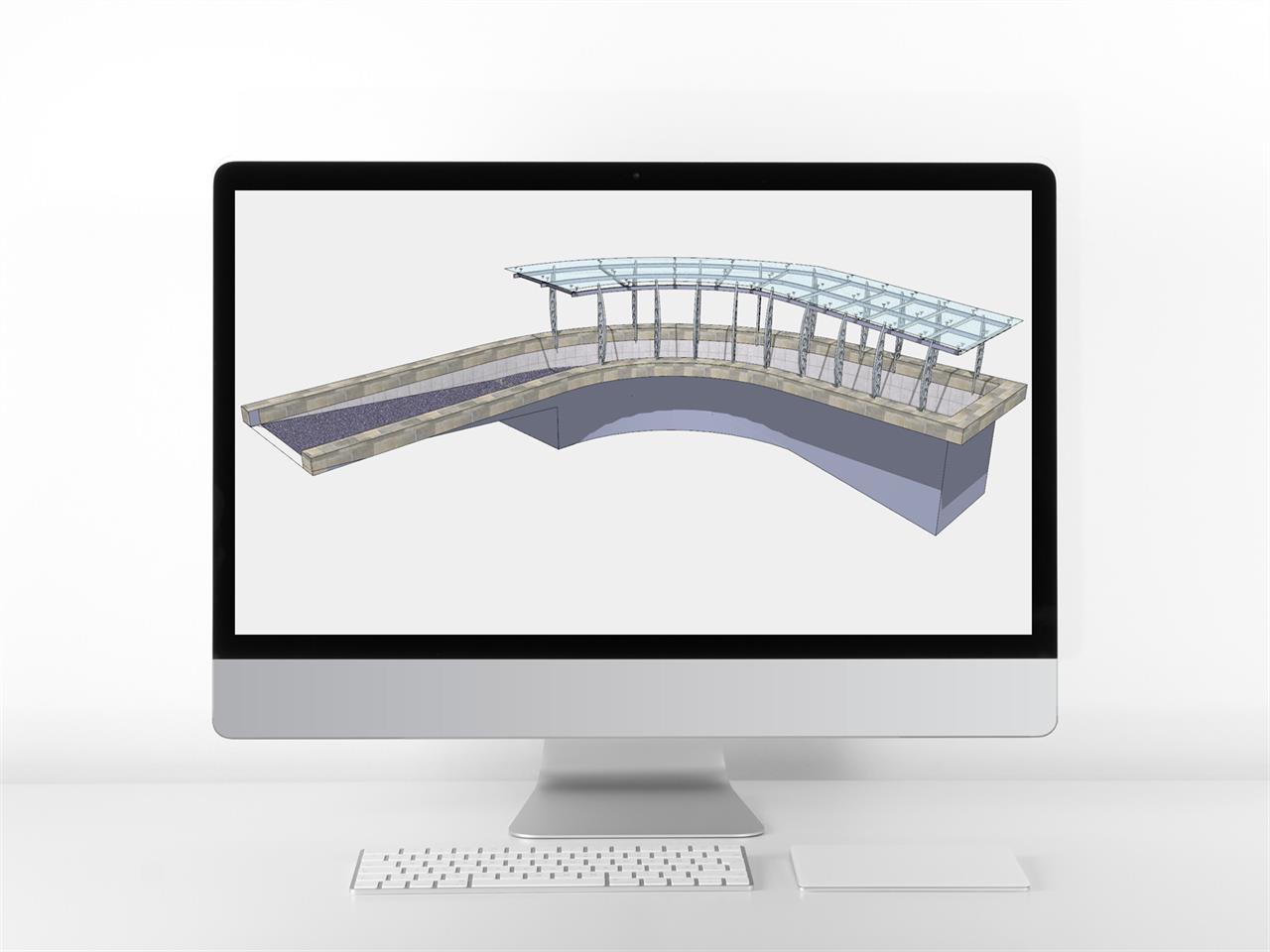 스타일 나는 공용시설 sketchup 배경