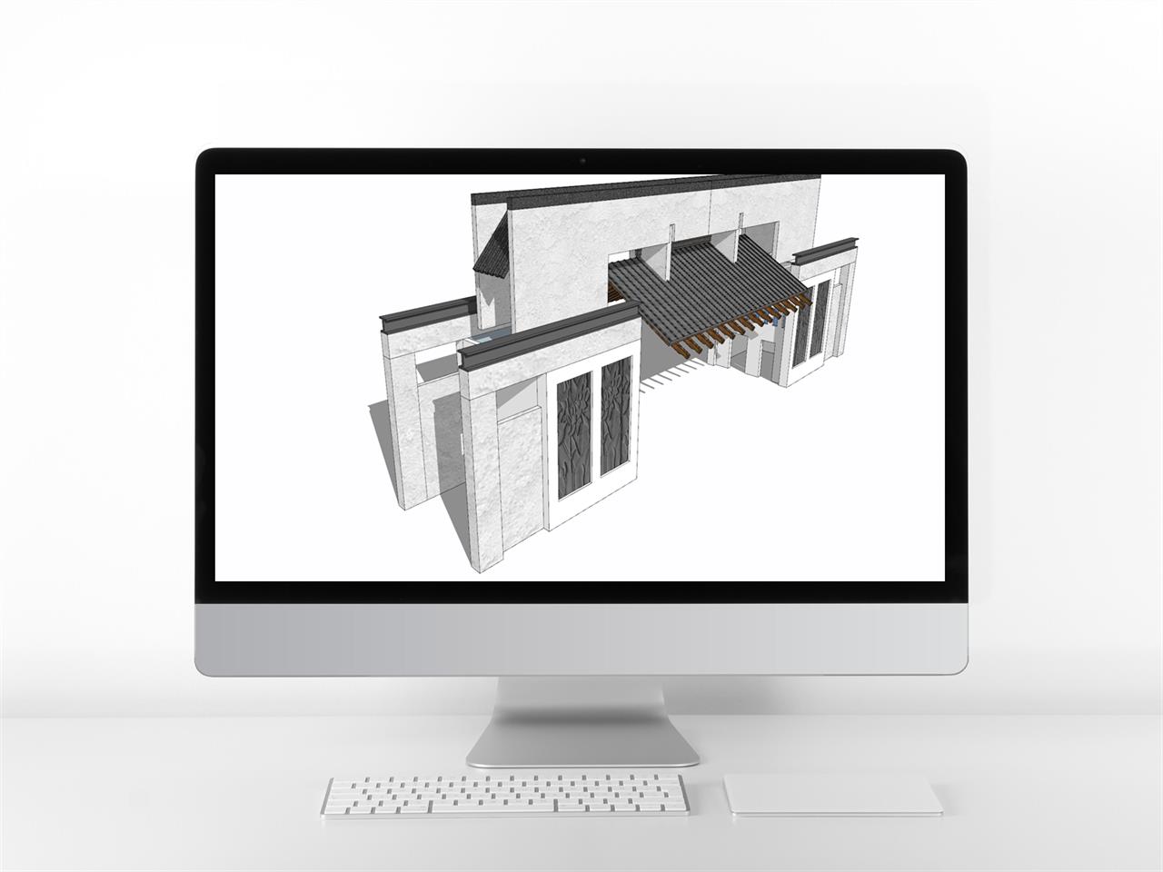 산뜻한 공공시설 sketchup 모델