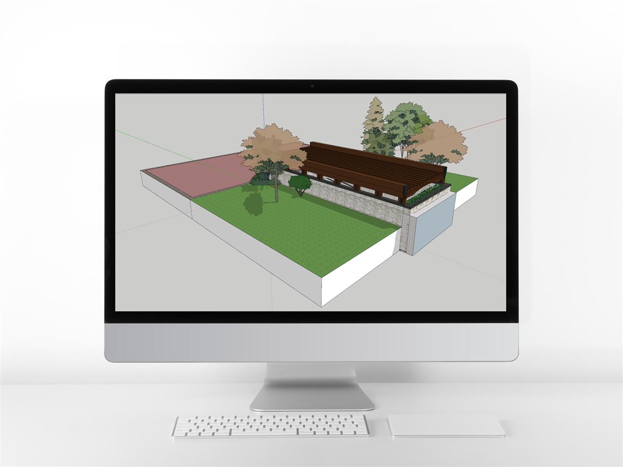 현대적인 공용시설 sketchup 모델