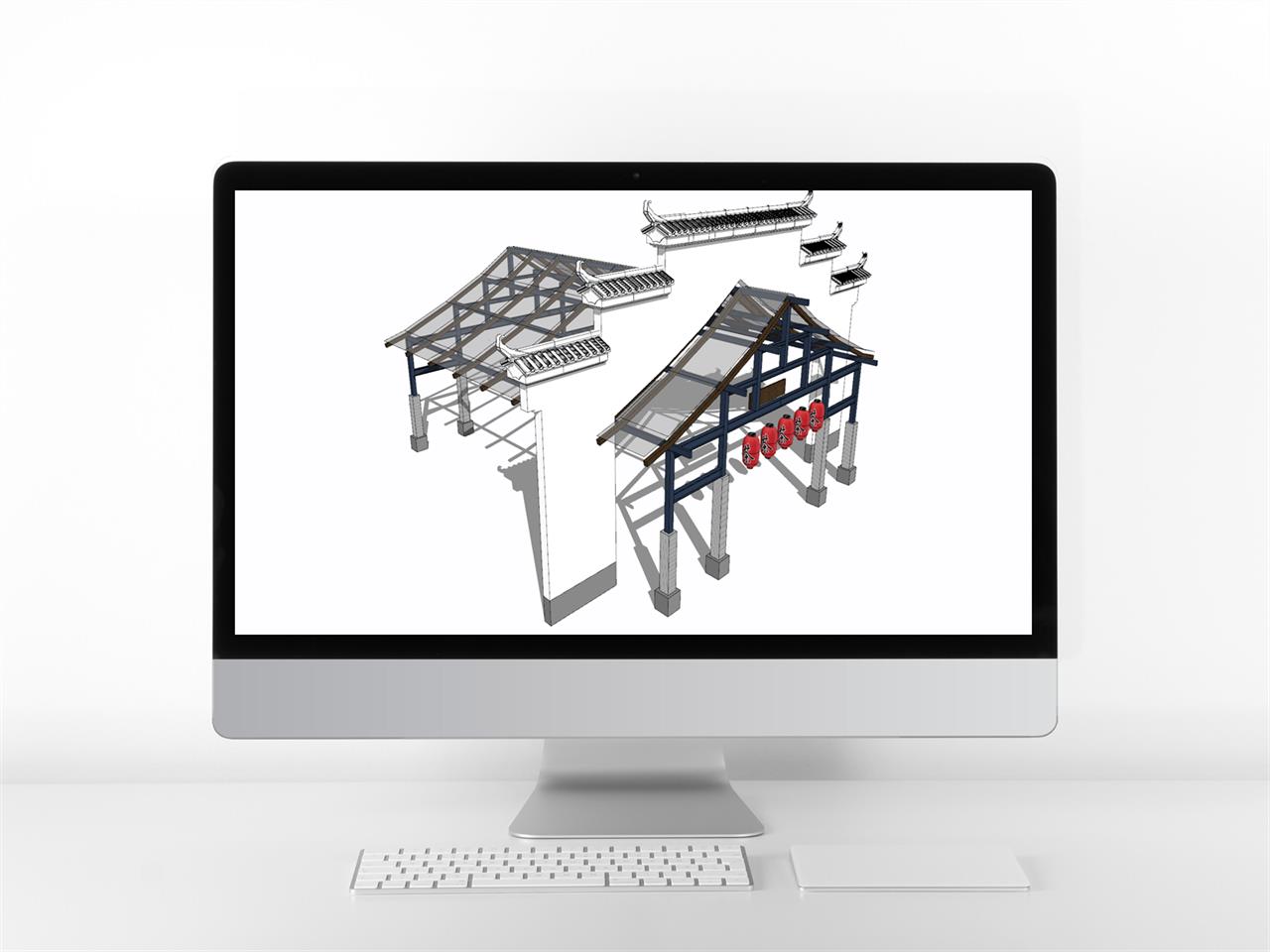 정결한 공공시설 sketchup 샘플