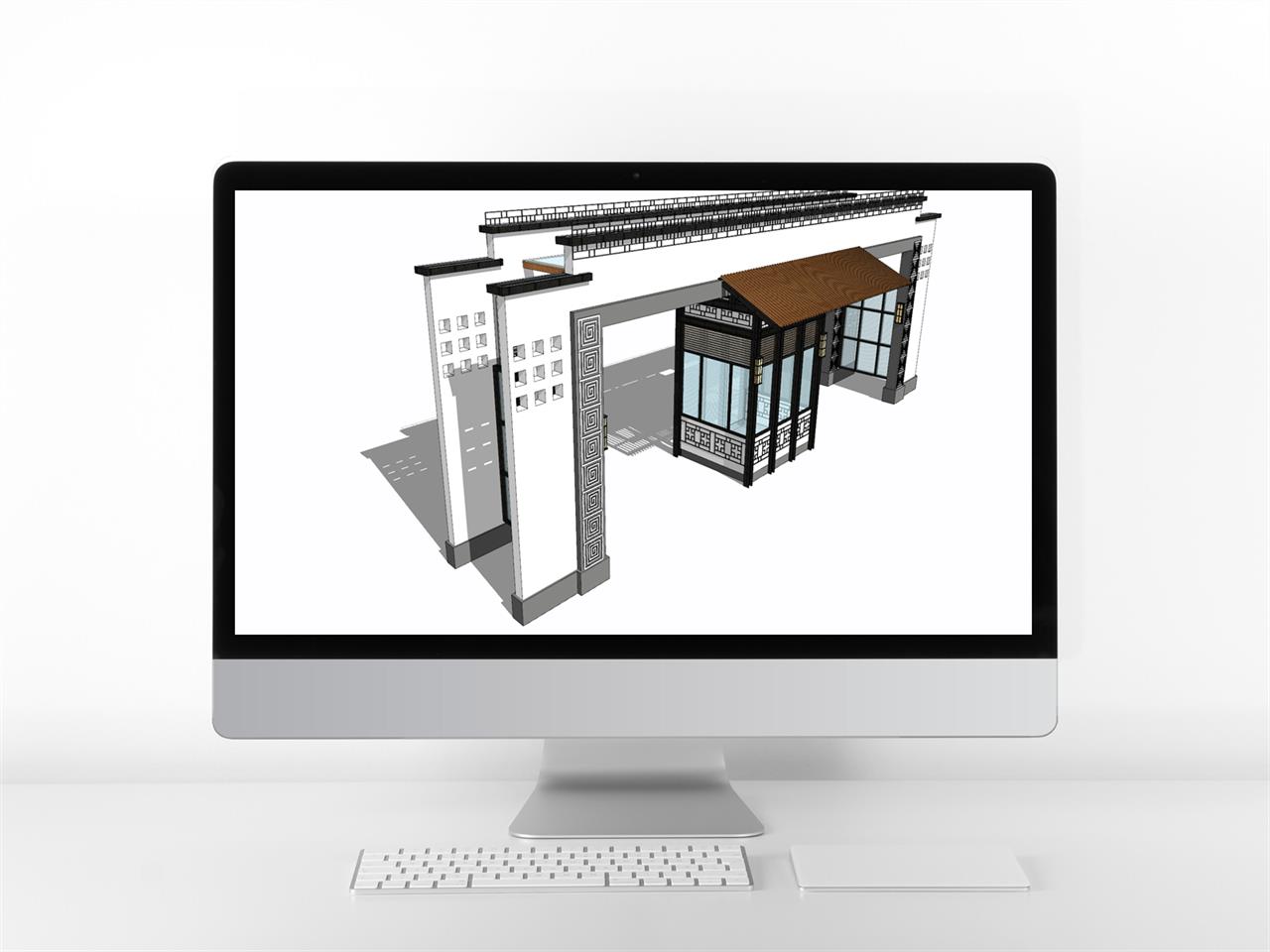 단출한 공공시설 sketchup 모델