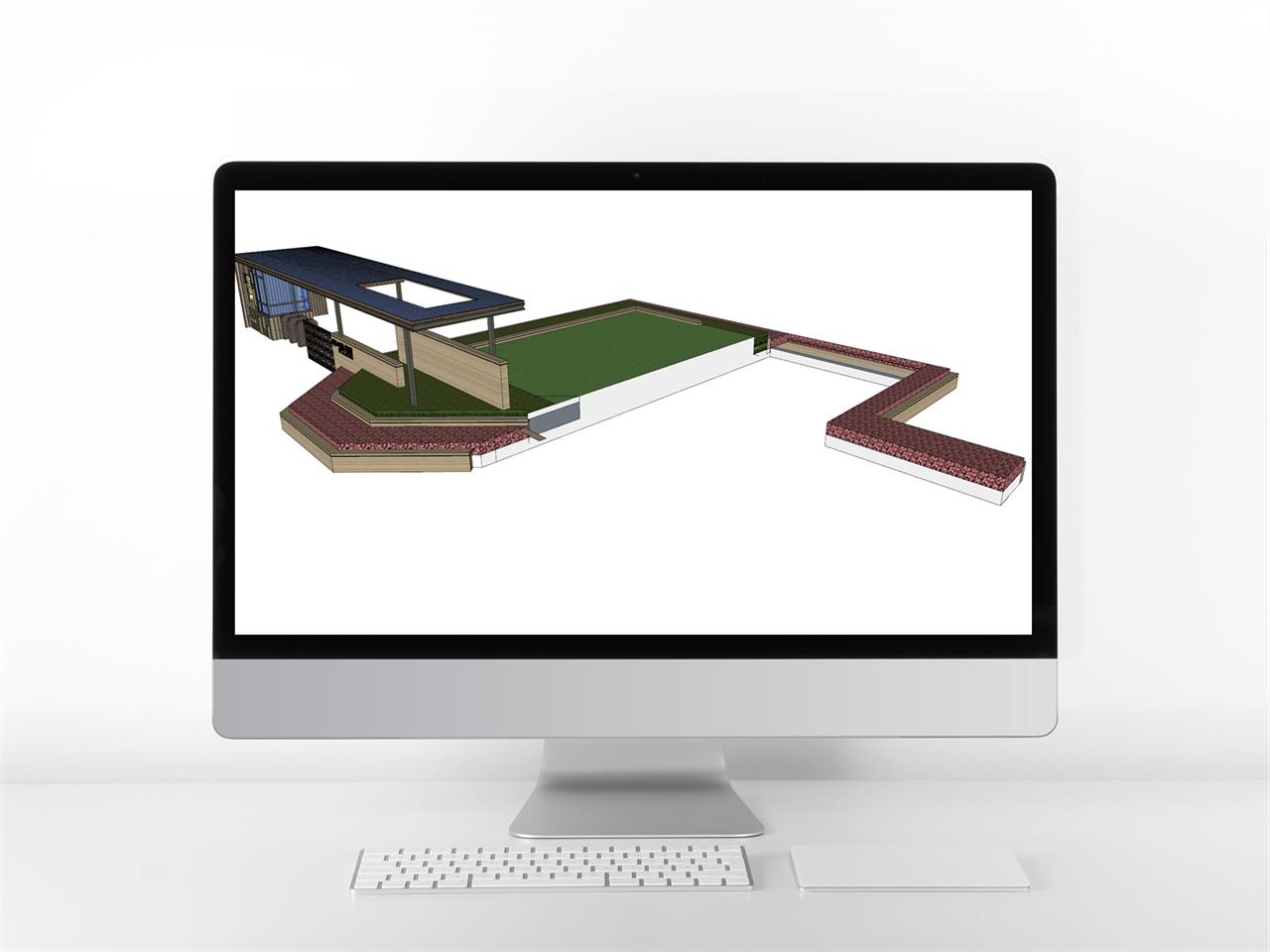 단출한 공용시설 sketchup 모델