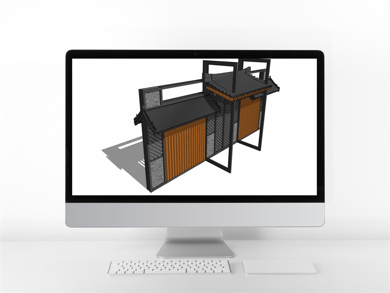 간단한 공공시설 sketchup 모델