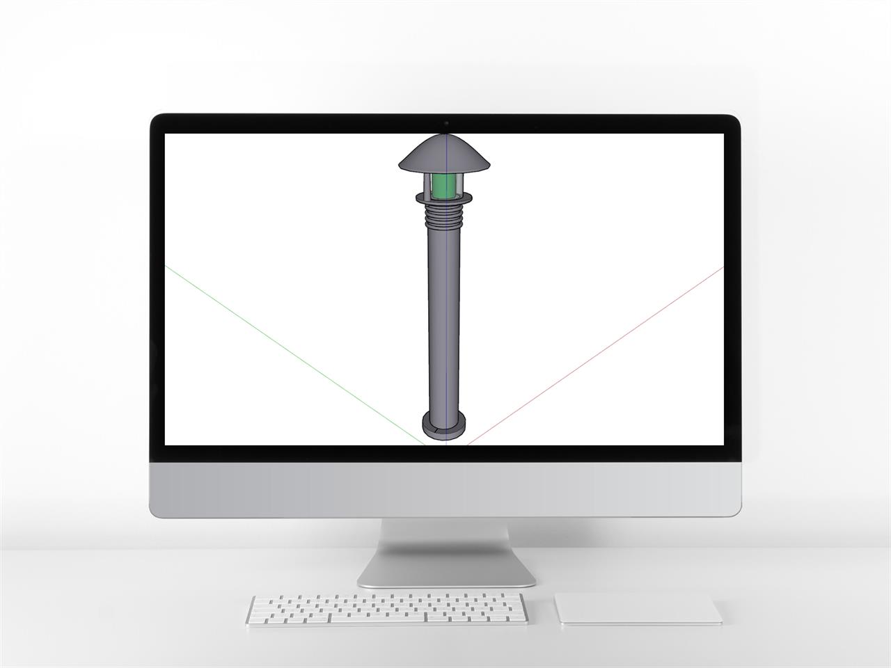 스타일 나는 캠핑등 sketchup 모델