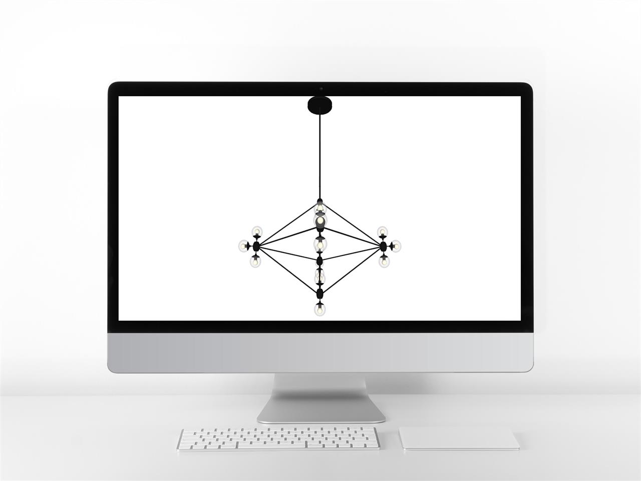 간략한 펜던트등 웹툰배경 모델